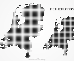 Free Netherlands Pixel Map Vector