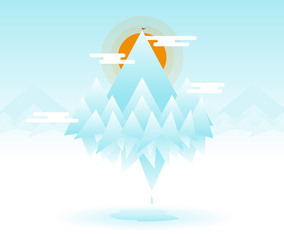 Everest Flat Illustration Vector