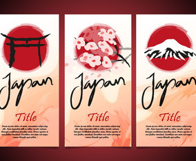 Torii Japan Flayers Template Vector