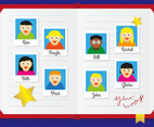 Yearbook Template Vector