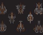 Hotrod Pinstripes Ornament Vectors