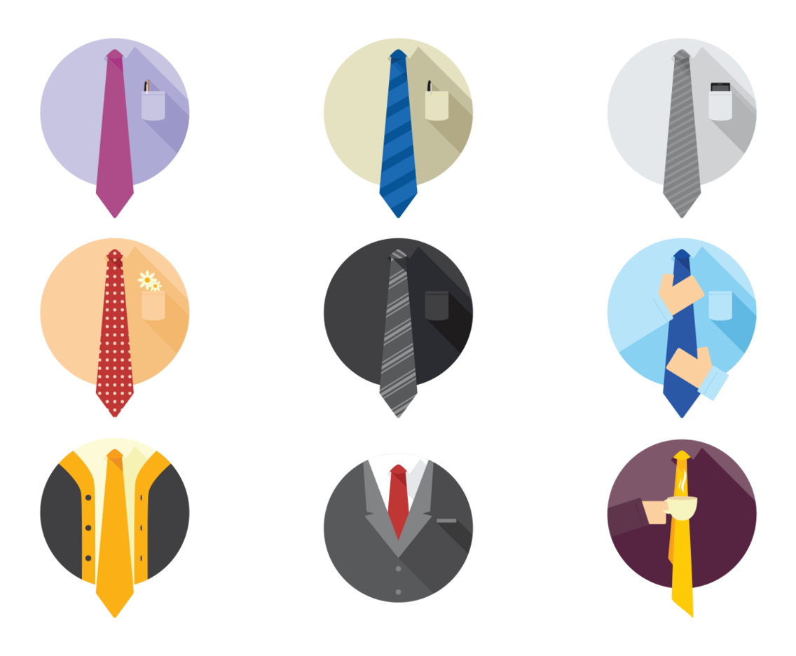 Vector Cravat Icons
