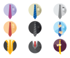 Vector Cravat Icons