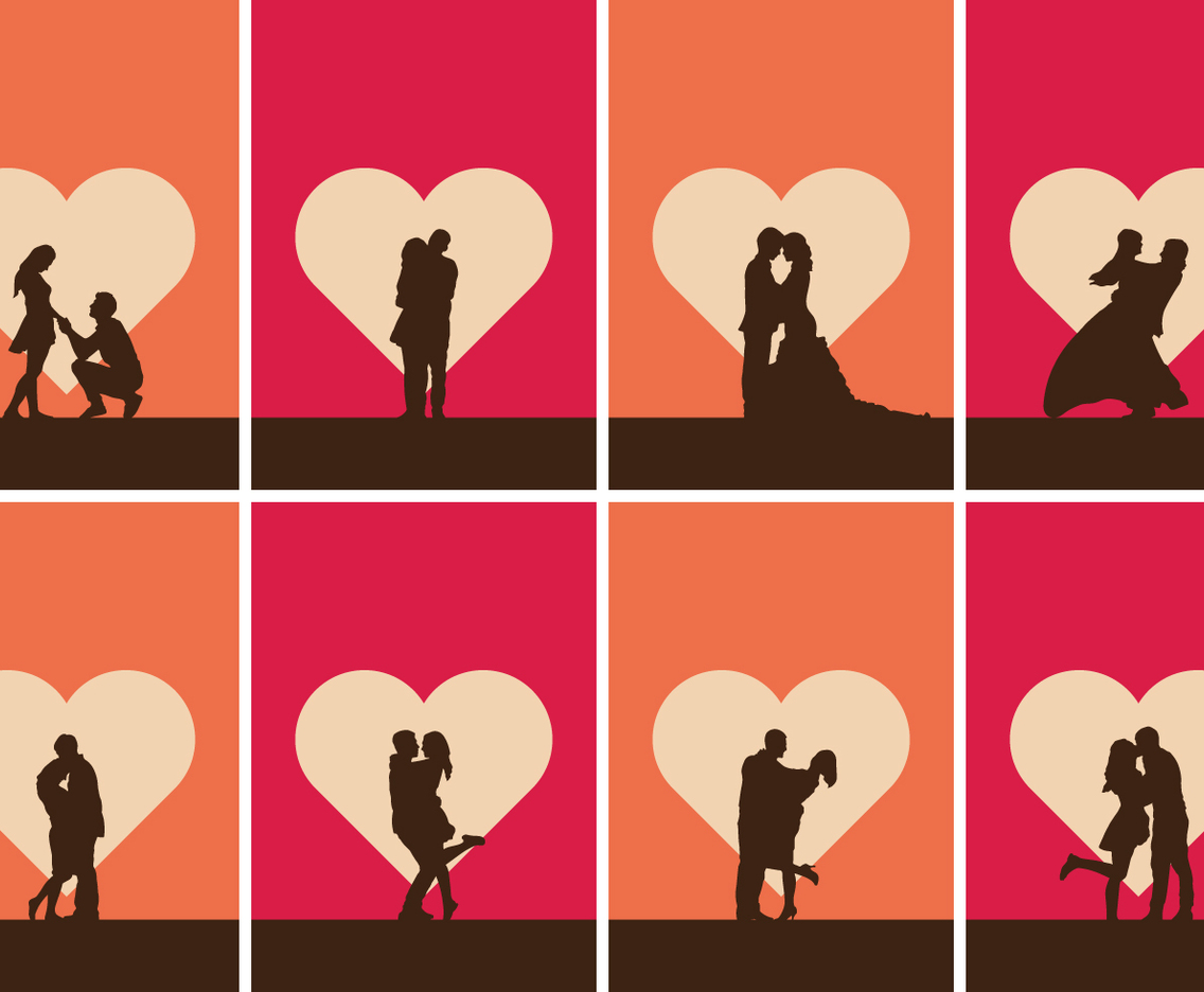 Romantic Illustration Set