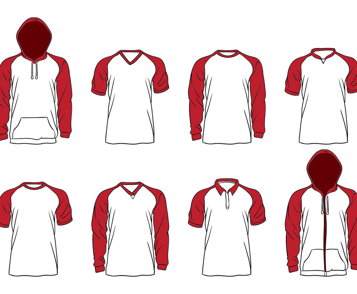 Raglan Hand Drawn Vector