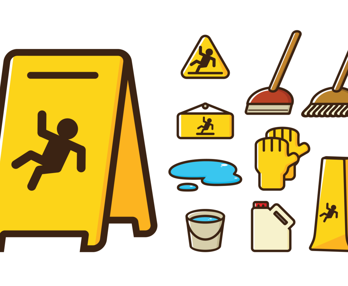 Wet Floor Sign Icons