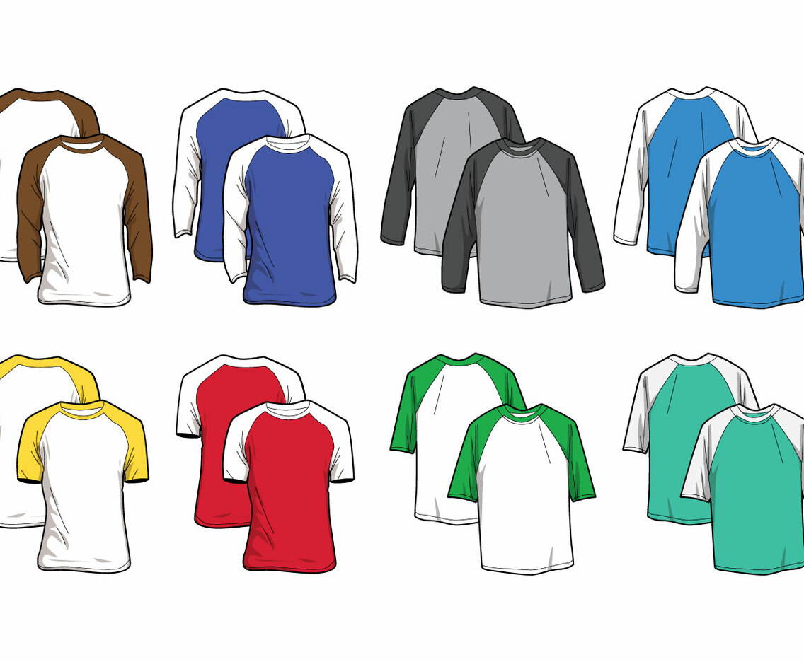 Free Raglan T-shirt Vector