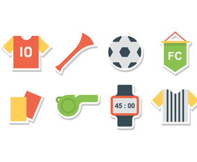 Free Flat Soccer Icon Set