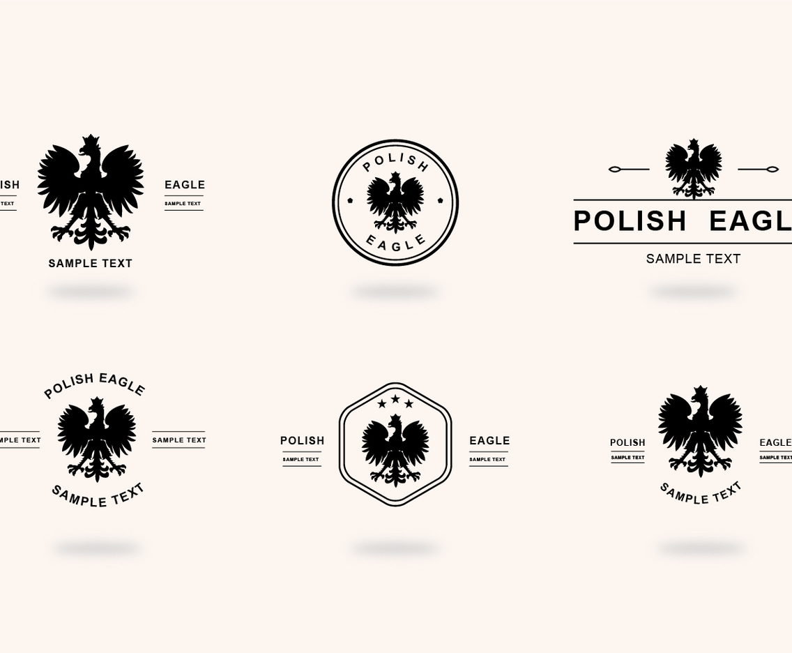 Six Black Polish Eagle