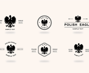 Six Black Polish Eagle