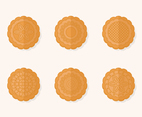 Traditional Mooncake Vector Set
