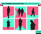 Fat Women Silhouettes Free Vector Pack