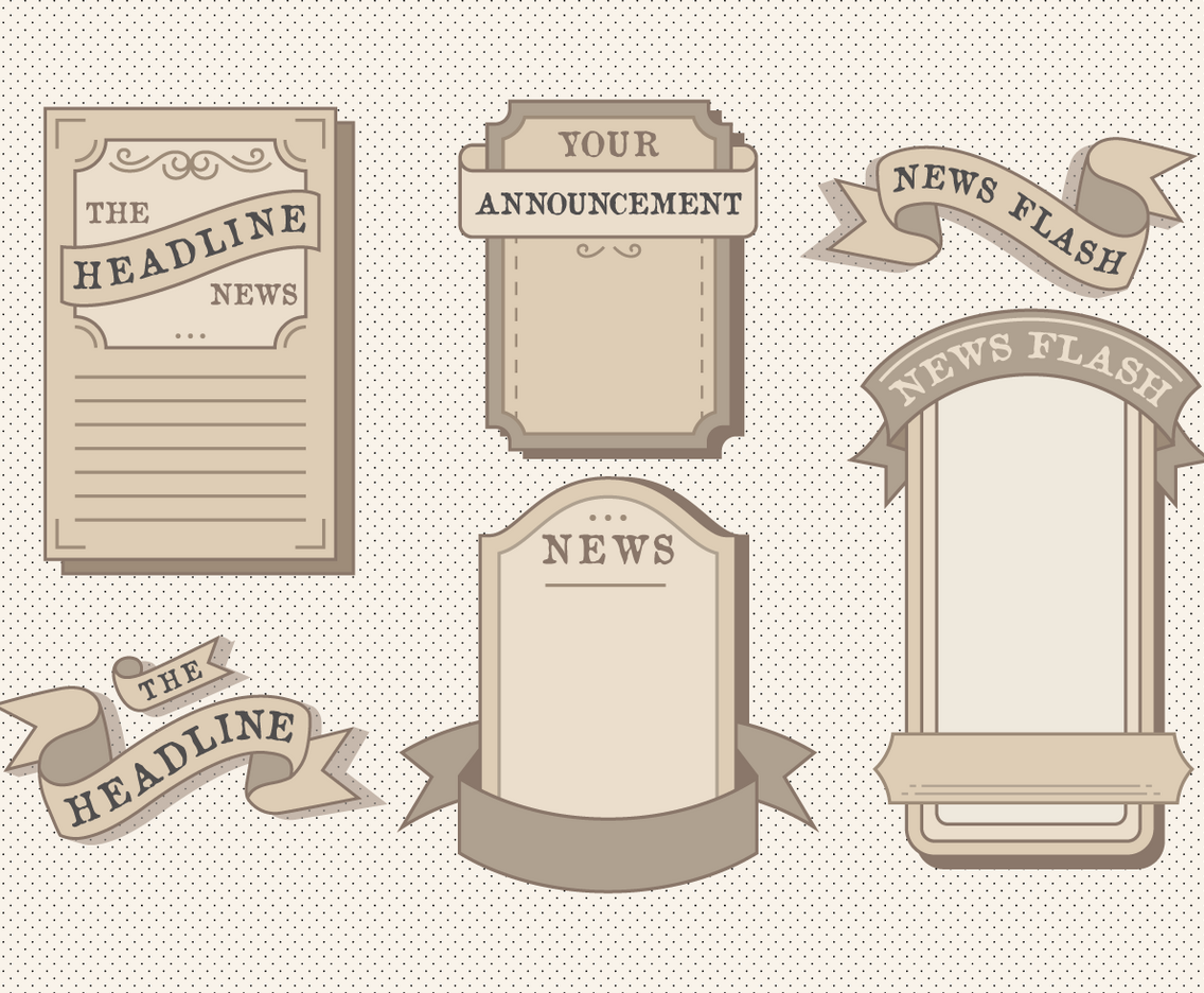 Old Vintage Newspaper Vector Pack