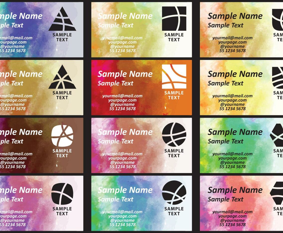 Watercolor Degrade Business Cards