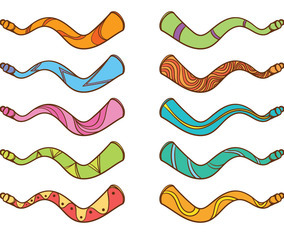 Free Hand Drawn Vuvuzela Vector Set