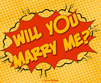 Comic Style Marry Me Illustration