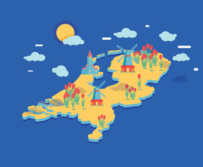 Netherlands Map Vector