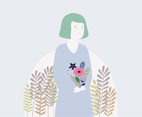 Flower Girl Illustration