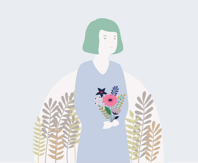Flower Girl Illustration
