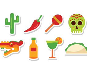 Free Flat Mexico Icons