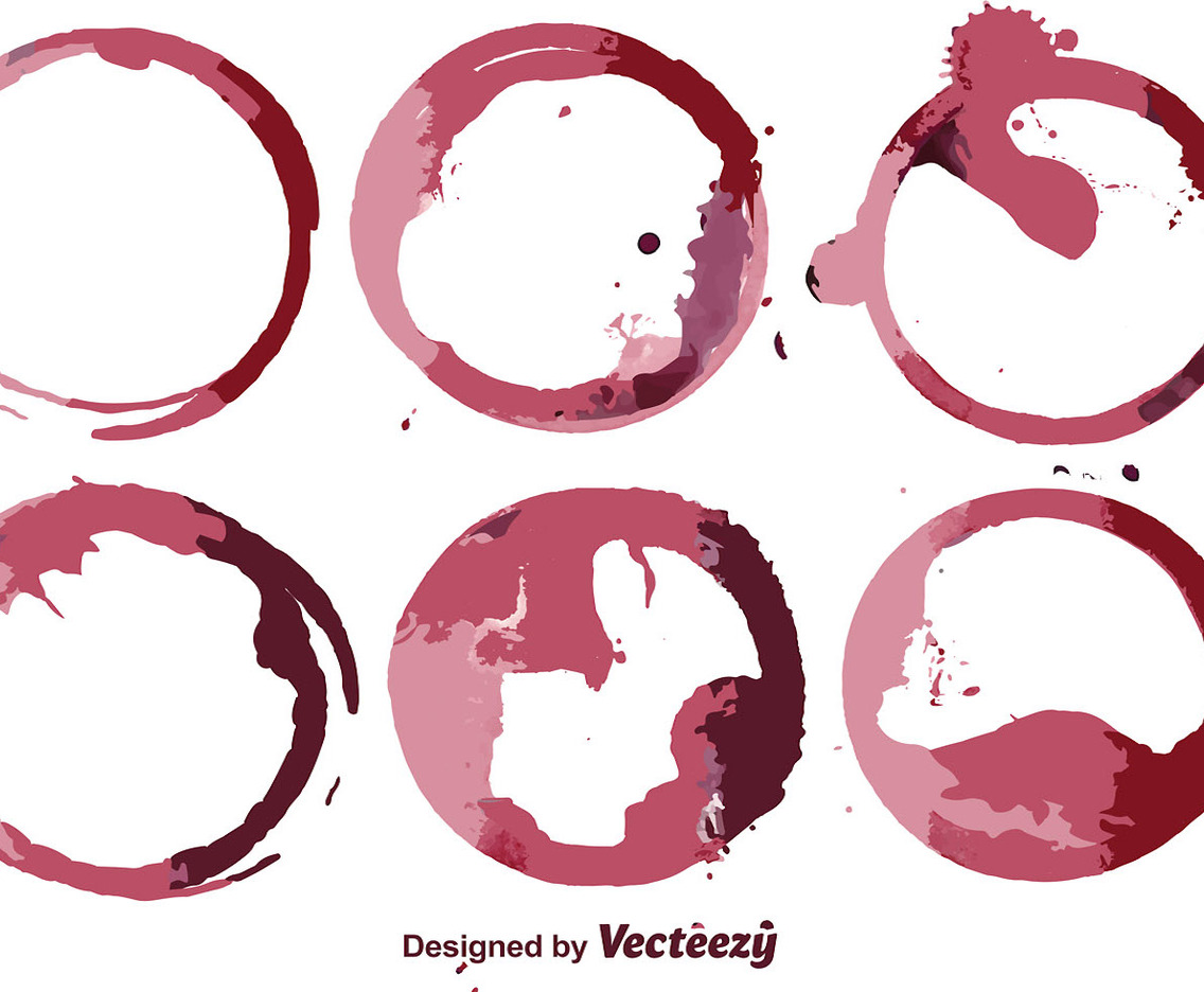 Abstract Wine Stain Vector Set