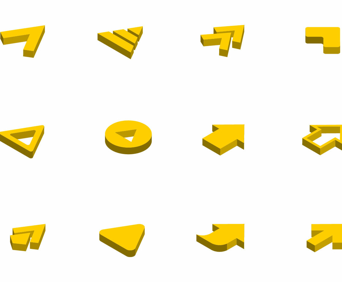 Free Isometric Arrow Icon Vector