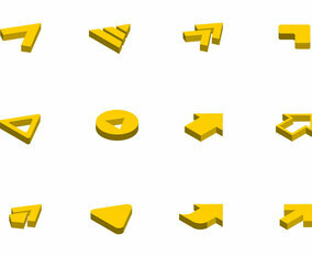 Free Isometric Arrow Icon Vector