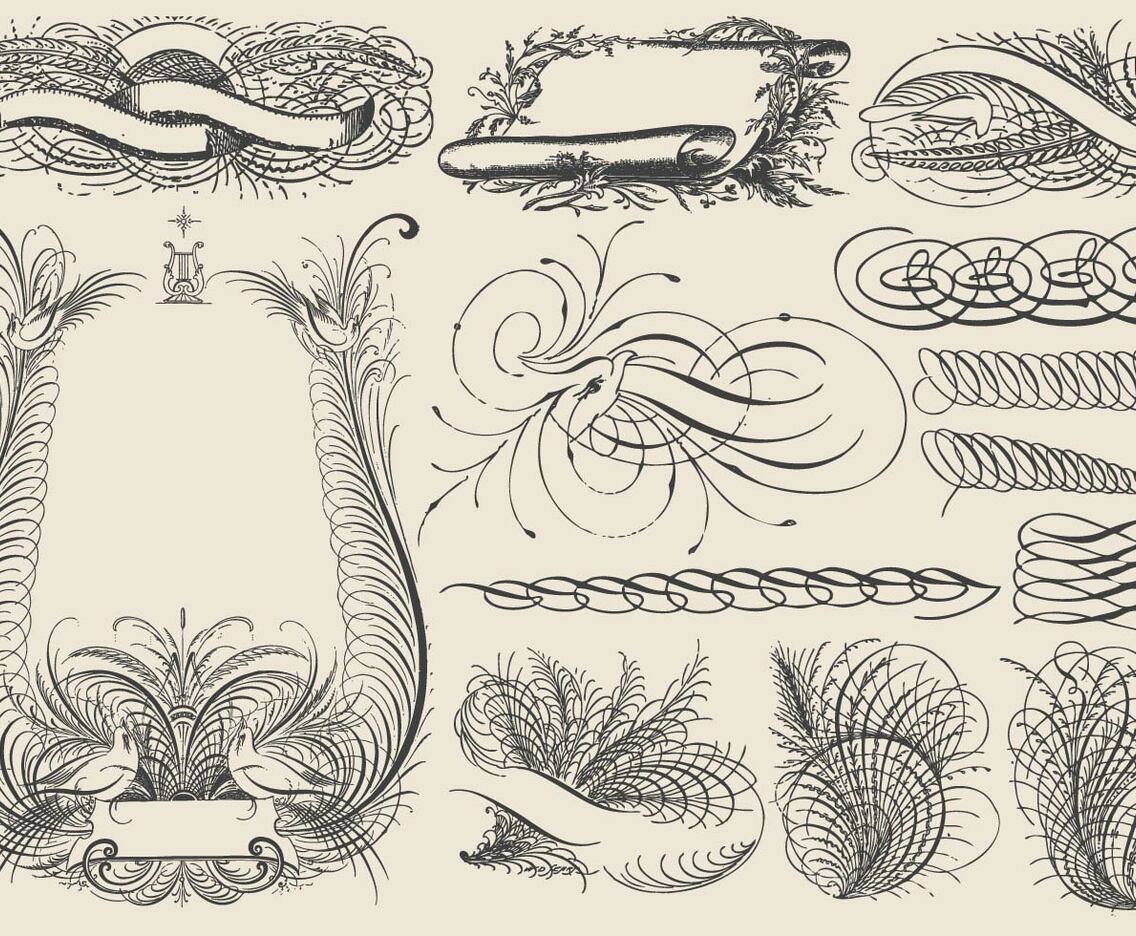 Pinstripe Ornamental Drawings