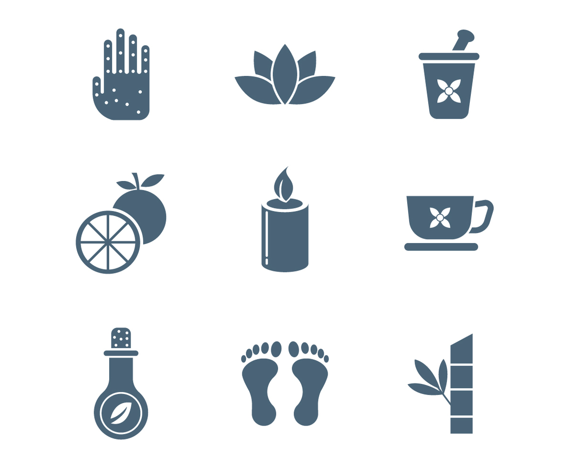 Free Spa and Relaxation Vector Icons