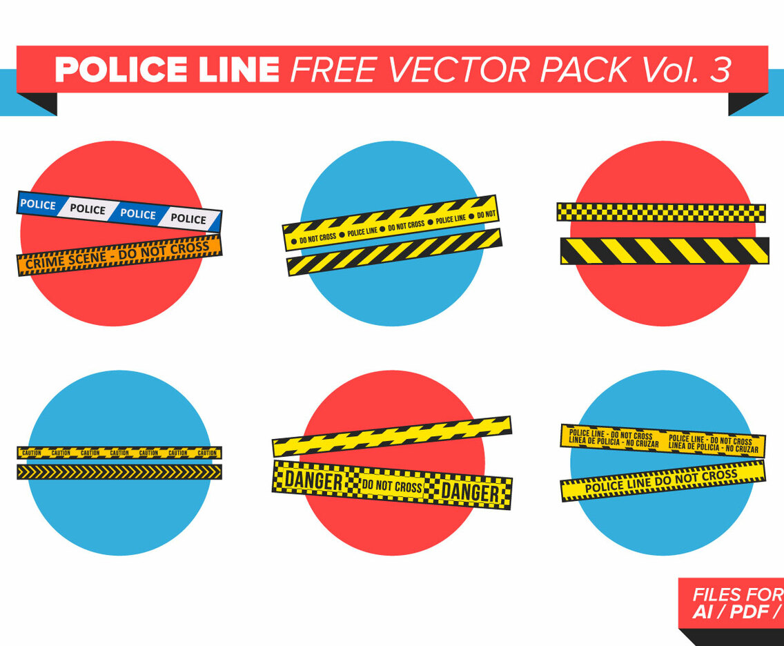 Police Line Free Vector Pack Vol. 3
