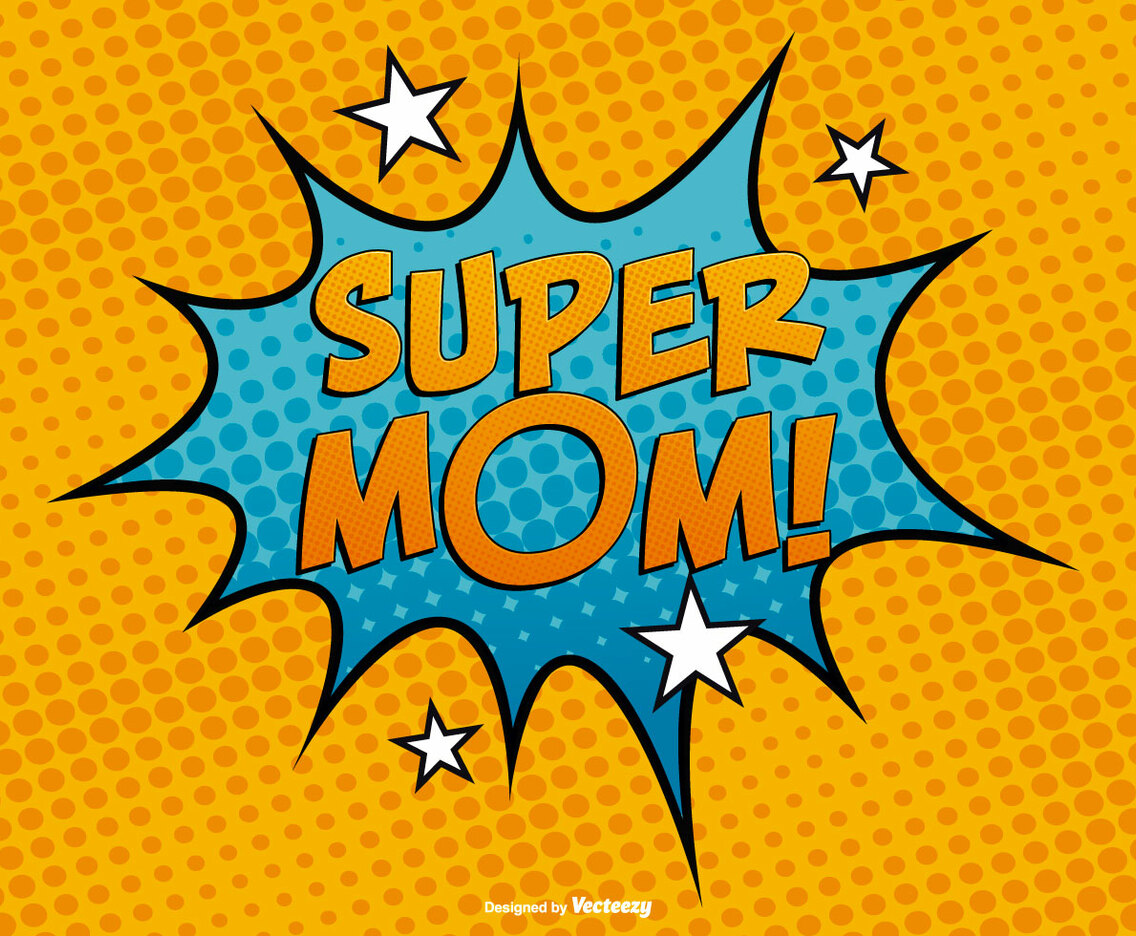 Comc Style Super Mom Illustration