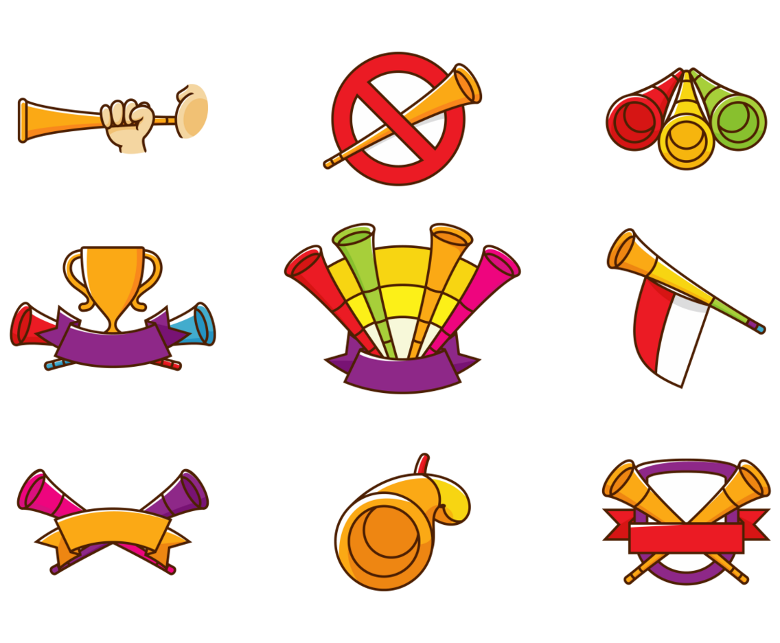 Vuvuzela Trumpet Vector