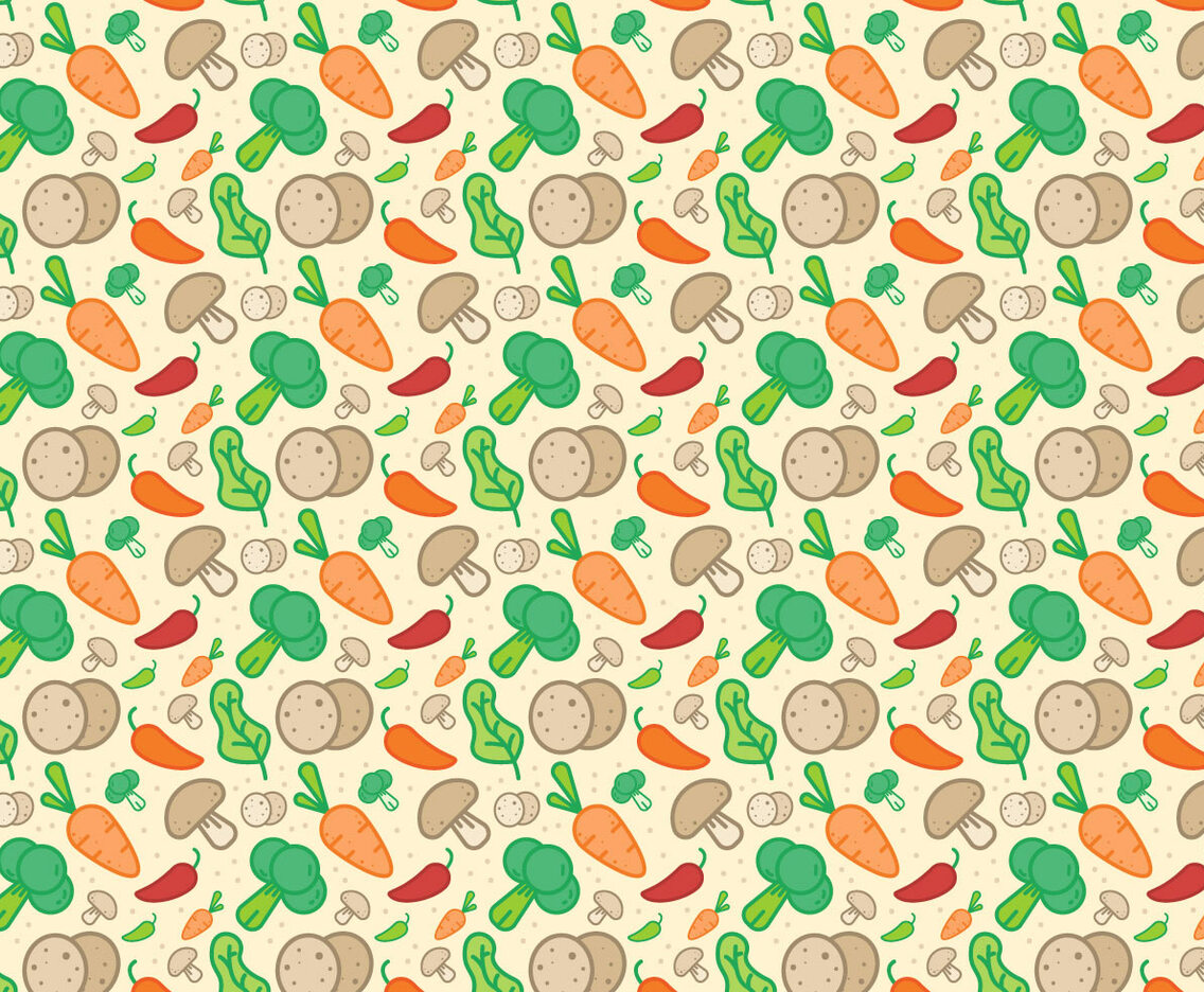 Vegetables Pattern Vector