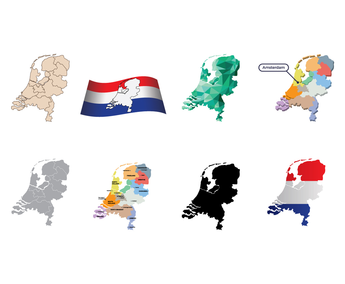 Free Netherlands Map Vector