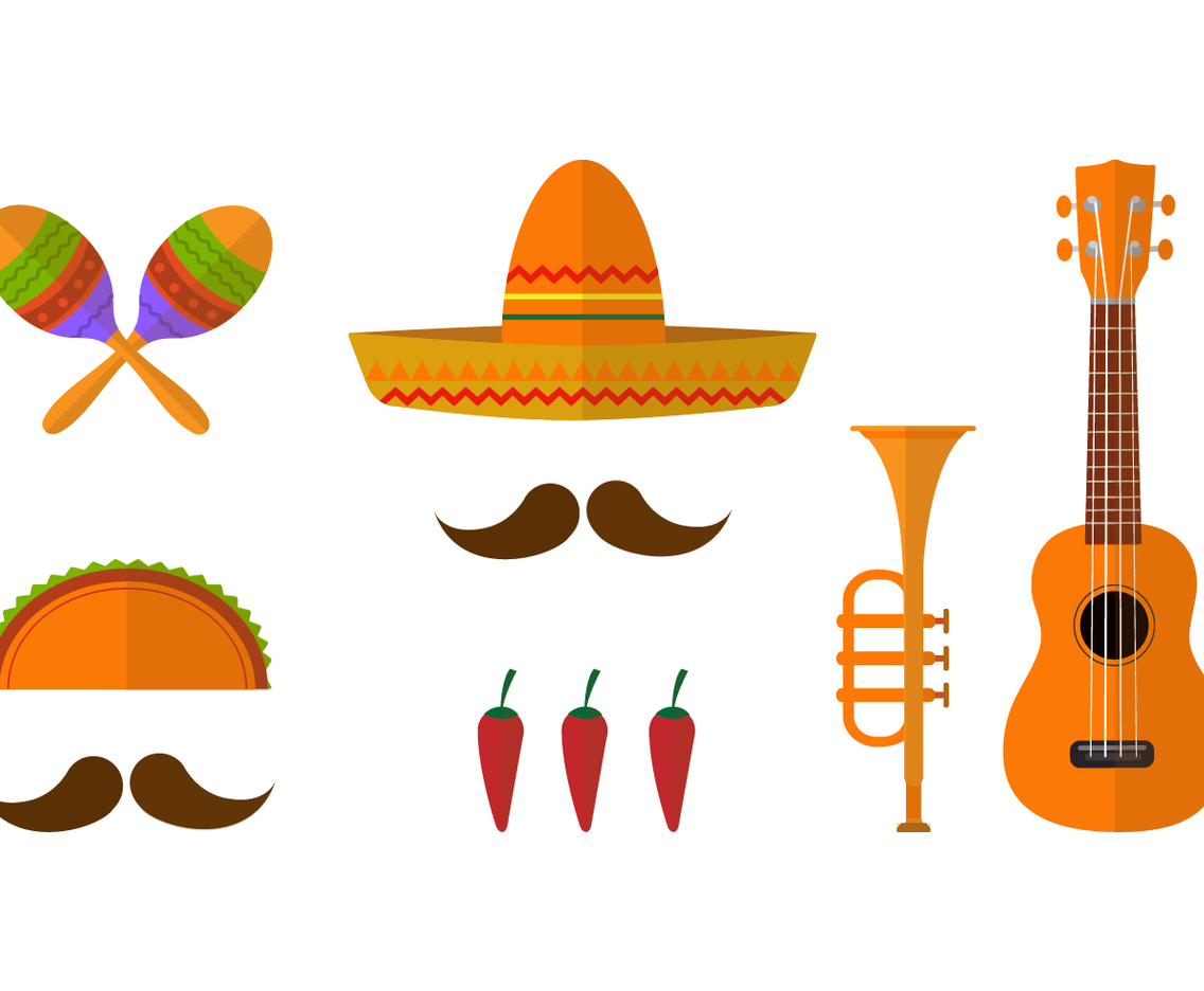 Mariachi Icon Vector Set
