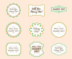 Free Marry Me Sign Ornament Sticker Vector
