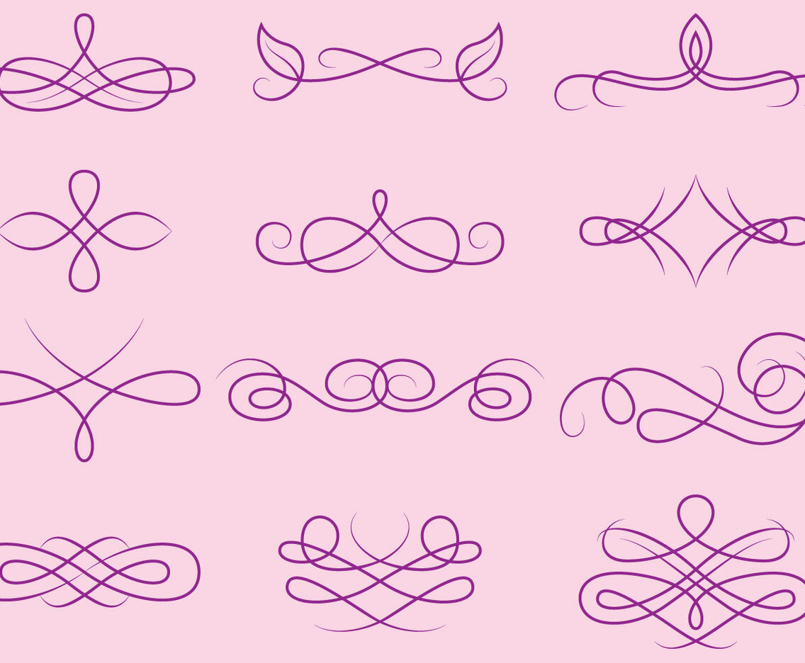 Purple Pinstripe Ornaments