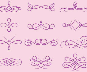 Purple Pinstripe Ornaments