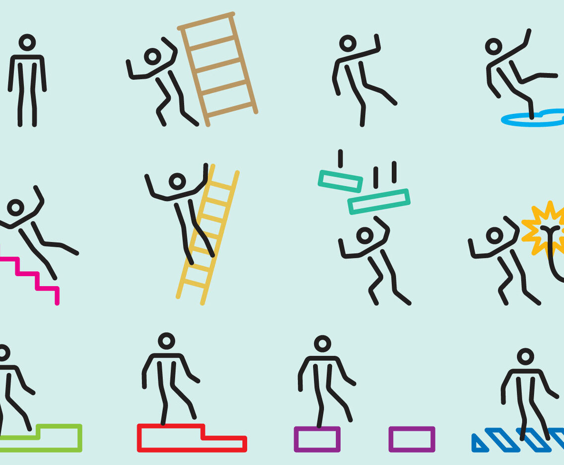 Cautions Stick Figure Signs