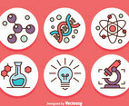 Science Circle Icons Vector