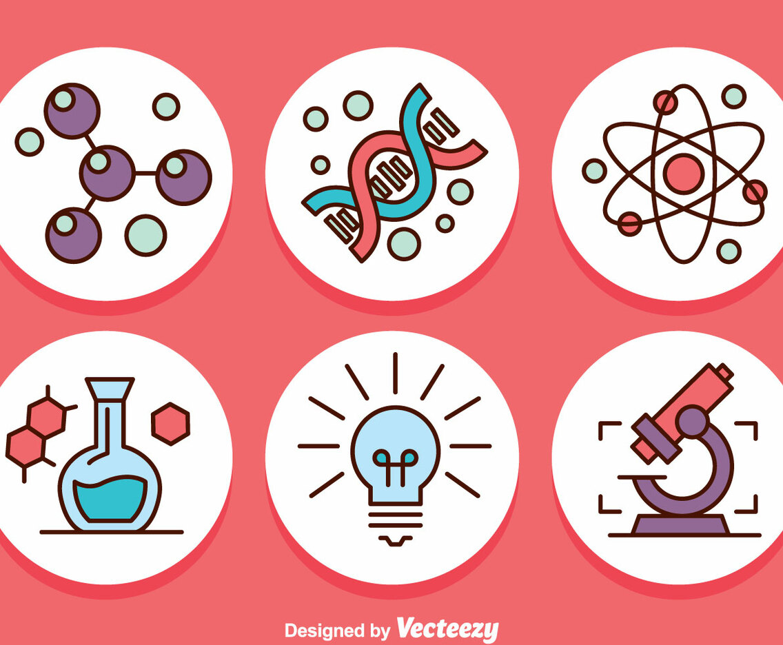 Science Circle Icons Vector