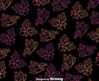 Butterfly Black Seamless Background