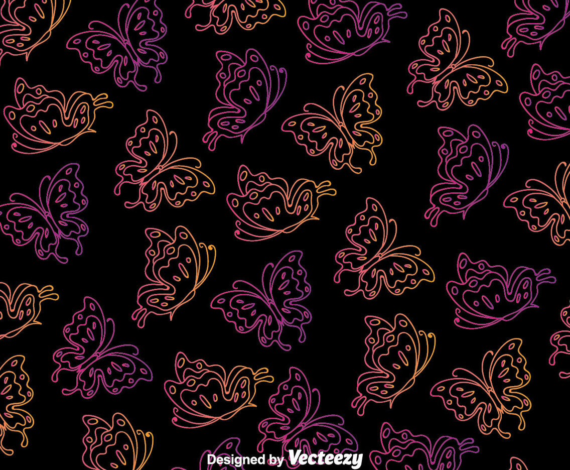 Butterfly Black Seamless Background