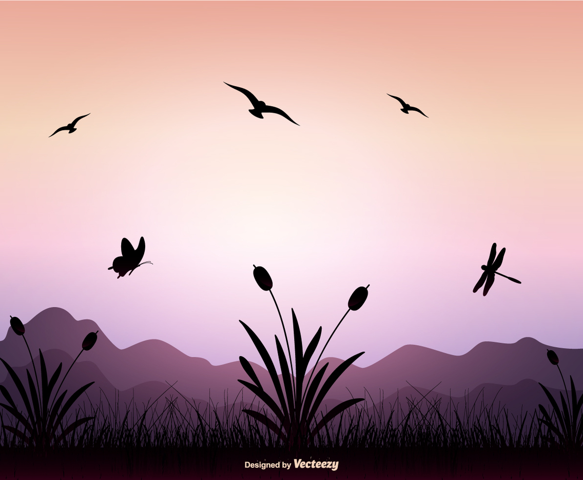 Vector Landscape Scene