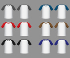 Free Raglan Short Sleeve T-shirt Template Vector