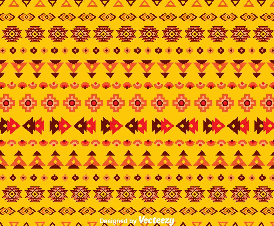 Ethnic Seamless Orange Background