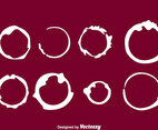 White Wine Stain Vector