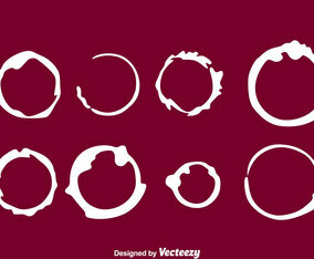 White Wine Stain Vector