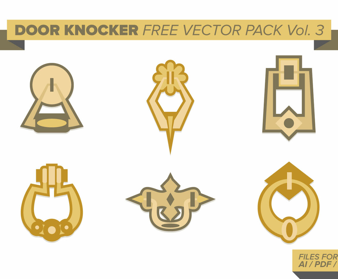 Door Knocker Free Vector Pack Vol. 3