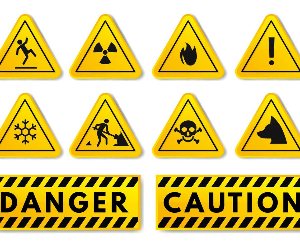 Free Warning and Caution Sign Vector